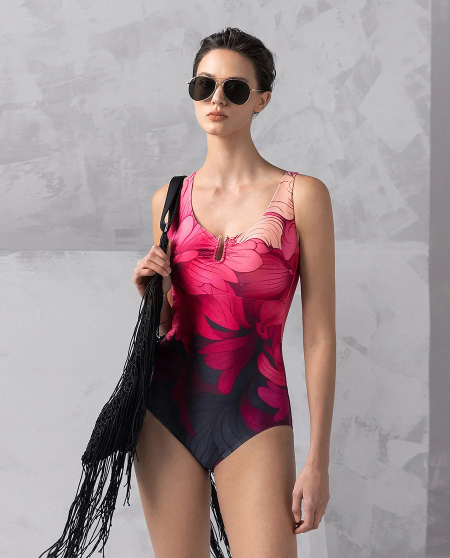 Aimer Vintage Floral One-piece Swimwear