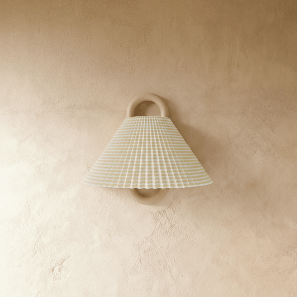 Scandinavian Beech Wood Wall Light With Fabric Shade