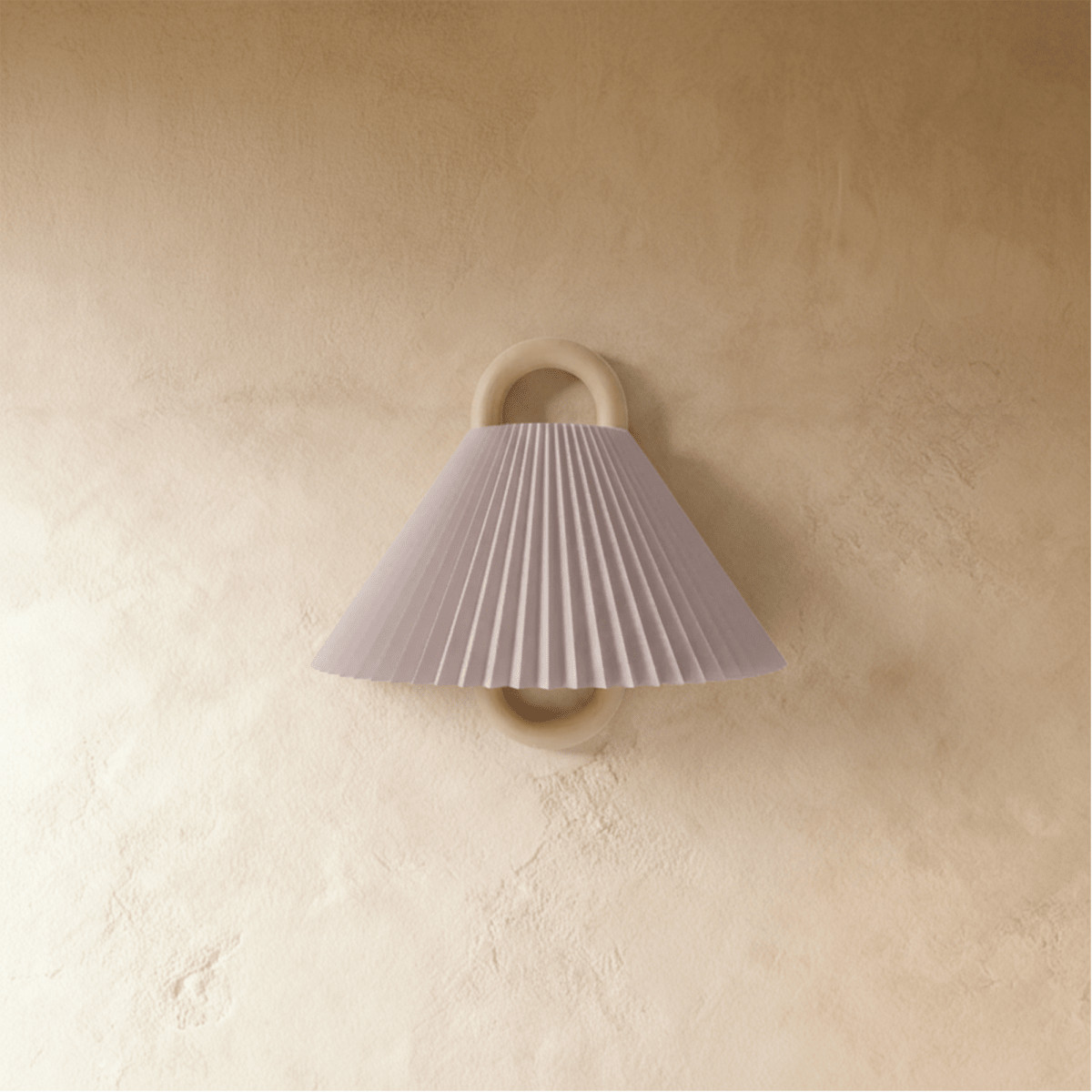 Scandinavian Beech Wood Wall Light With Fabric Shade