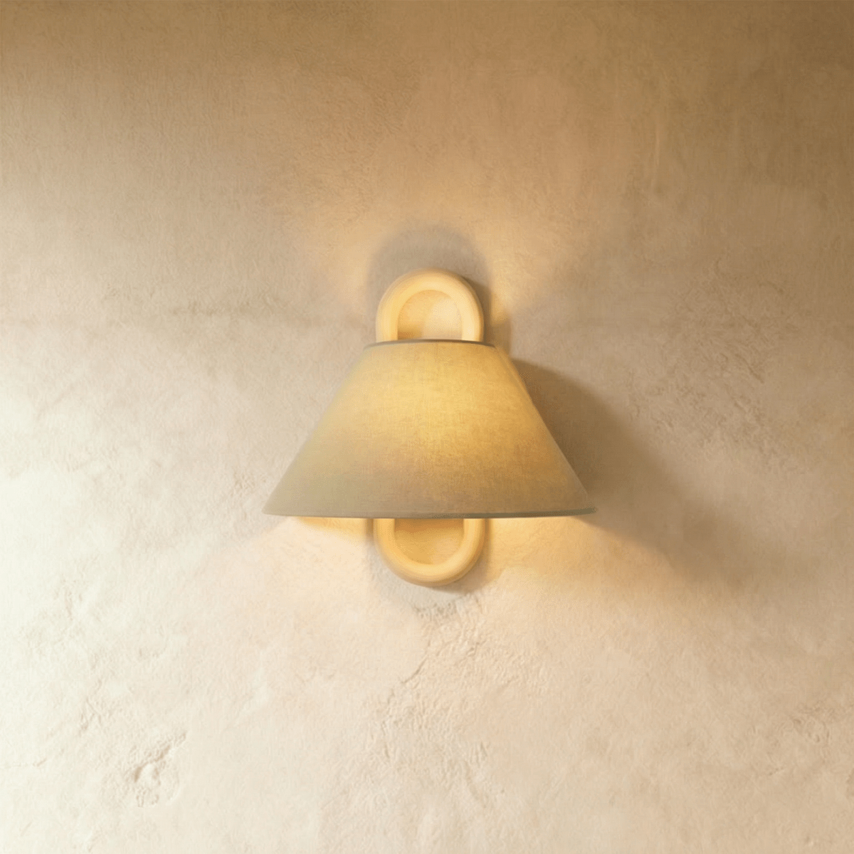 Scandinavian Beech Wood Wall Light With Fabric Shade