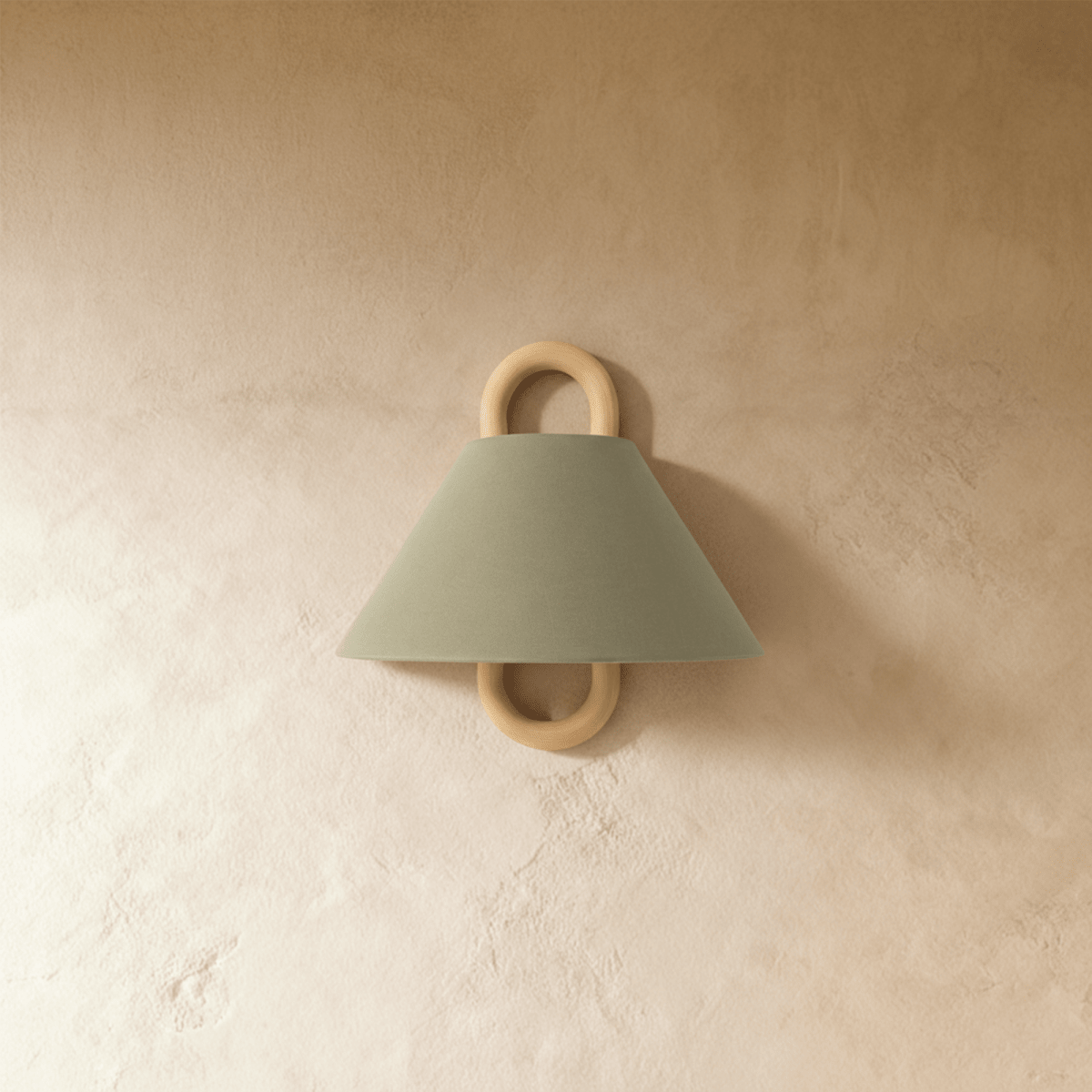 Scandinavian Beech Wood Wall Light With Fabric Shade