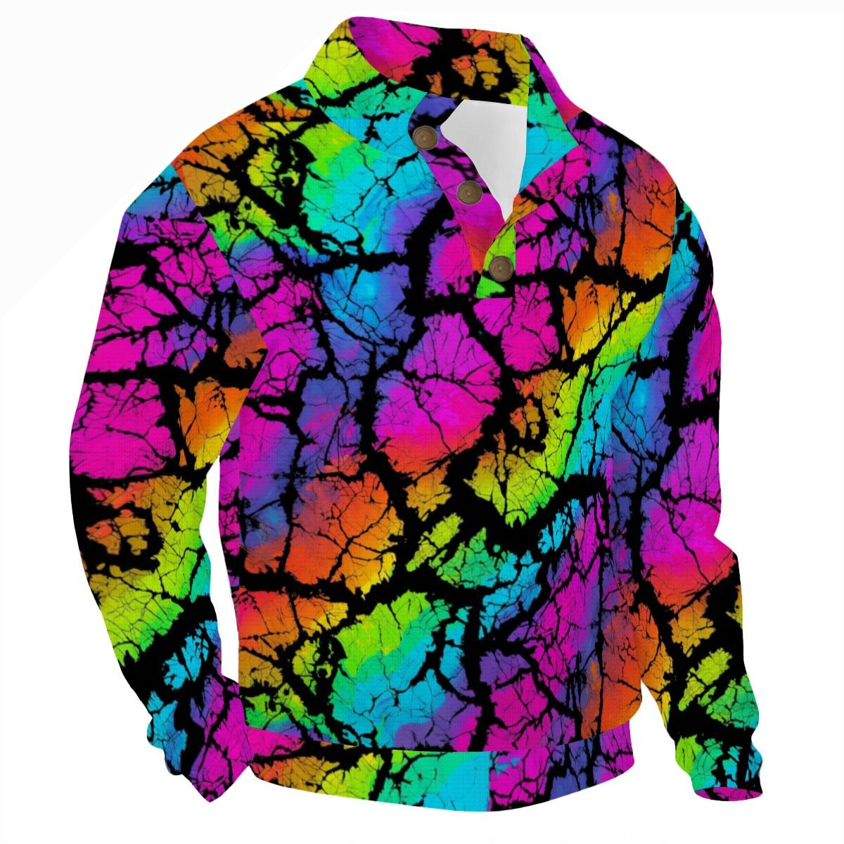 Dreadful Thorns Half-Zip Pullover for Bold Graphic Streetwear Collectors — Full-Bleed AOP 260gsm Lightweight Polyester, Adjustable Collar