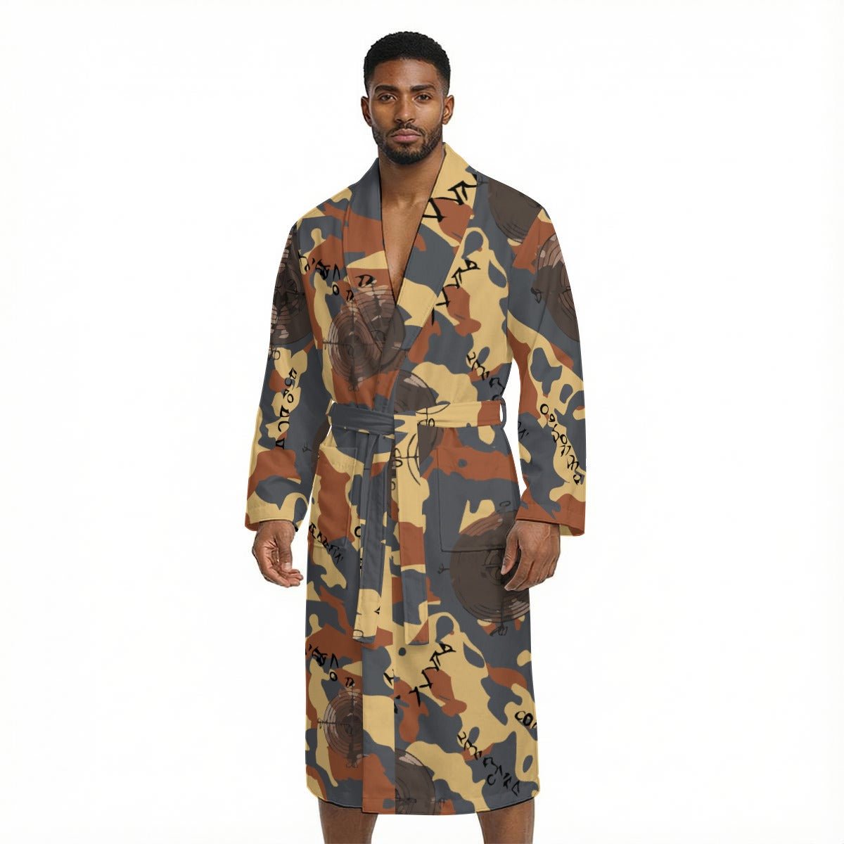 Caribbean Bandits Fleece-Lined Bathrobe for Bold Loungewear Collectors — 320gsm AOP Plush Interior Belt Robe, Comfort Meets Statement