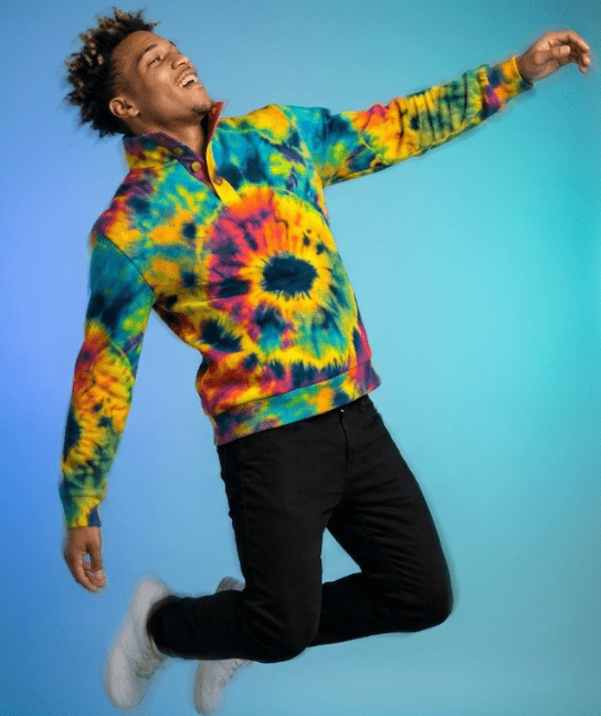 Positive Vibrations Half-Zip for Psychedelic Dressers — Fluid Abstract AOP Pullover, 260gsm Premium Polyester, Festival Statement Layer