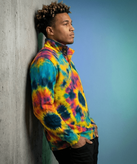 Positive Vibrations Half-Zip for Psychedelic Dressers — Fluid Abstract AOP Pullover, 260gsm Premium Polyester, Festival Statement Layer
