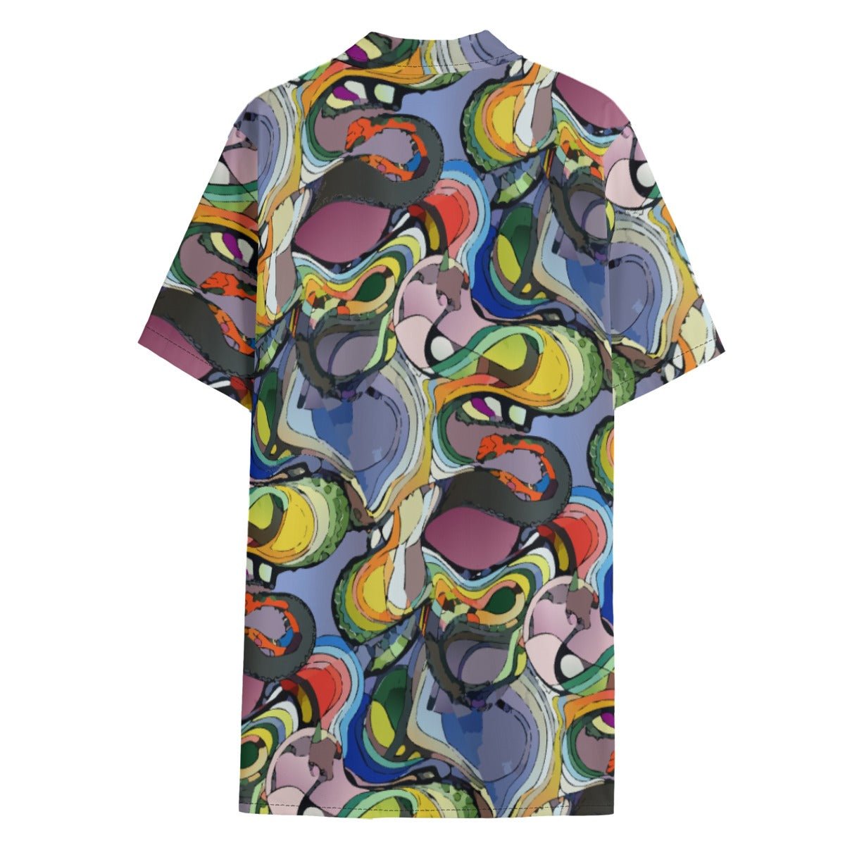 Maximalist AOP Men's Hawaiian Shirt | 115gsm Cotton Poplin Button-Up with Roman Collar — Lightweight Summer Statement for Beach
