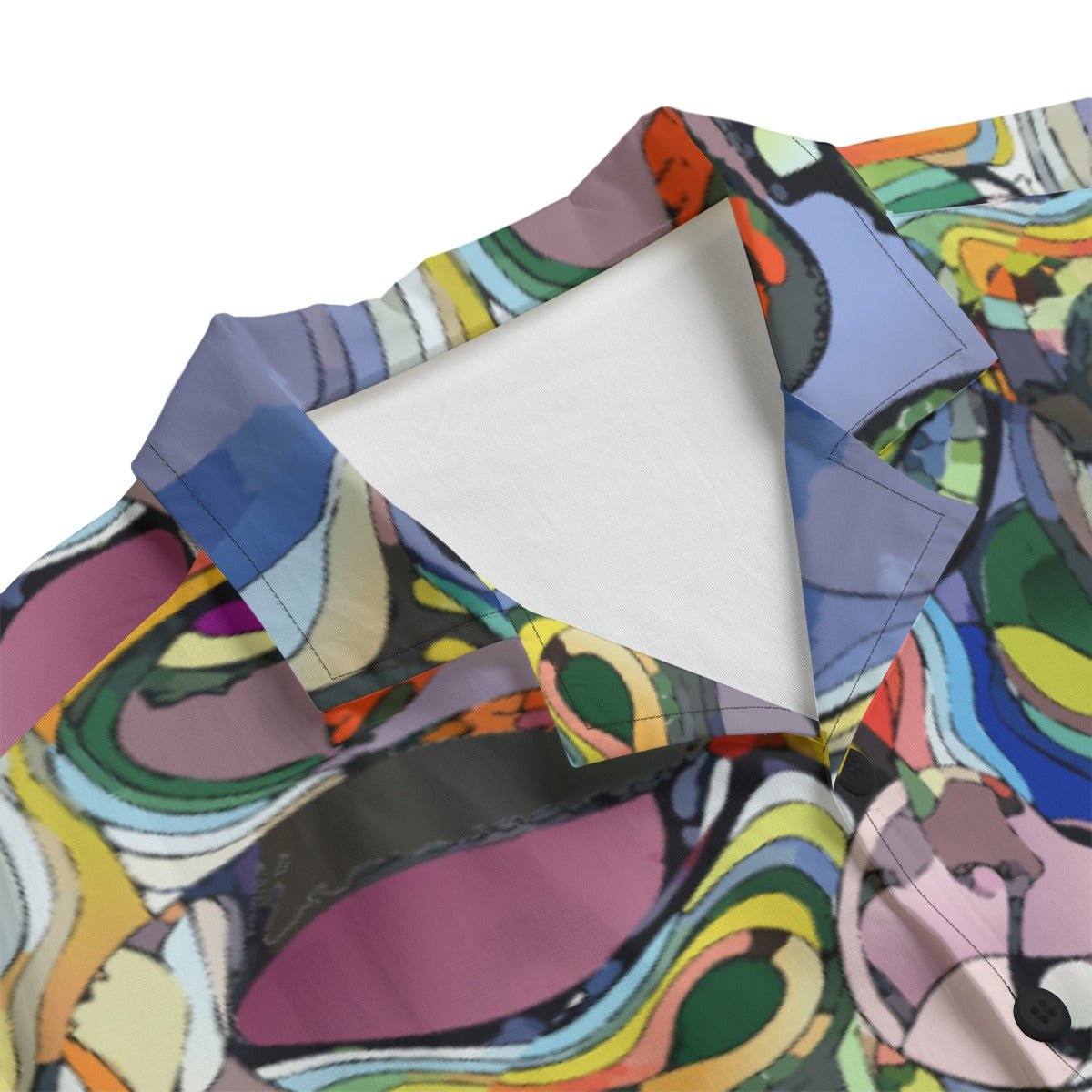 Maximalist AOP Men's Hawaiian Shirt | 115gsm Cotton Poplin Button-Up with Roman Collar — Lightweight Summer Statement for Beach