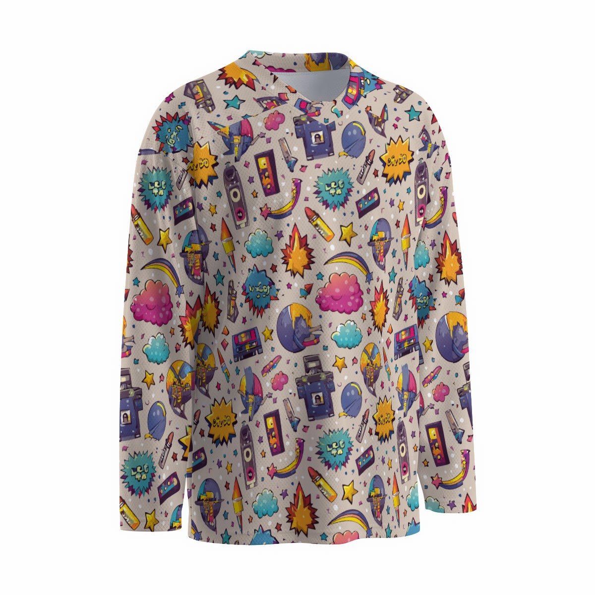 Plush Medley AOP Graphic Jersey for Abstract Ravewear Collectors — All-Over Print Men's Statement Athletic Top