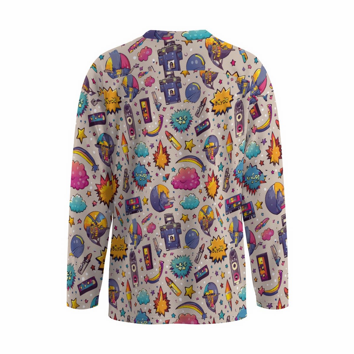 Plush Medley AOP Graphic Jersey for Abstract Ravewear Collectors — All-Over Print Men's Statement Athletic Top