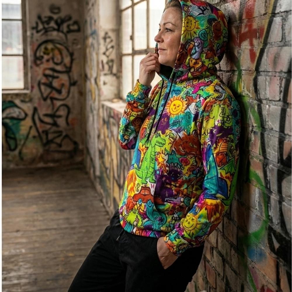 Reptard Enraged | AOP Unisex Pullover Hoodie | Premium Comfort 100% Cotton