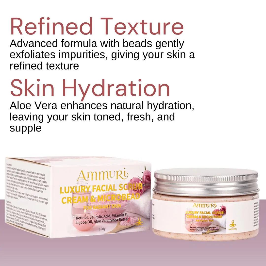Ammuri Rose Retinol Facial Scrub – Exfoliate, Renew & Glow | Radiant Skin
