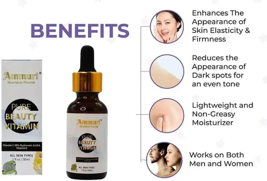 Ammuri Vitamin C Brightening Serum – Anti-Aging Dark Spot Treatment 30ml