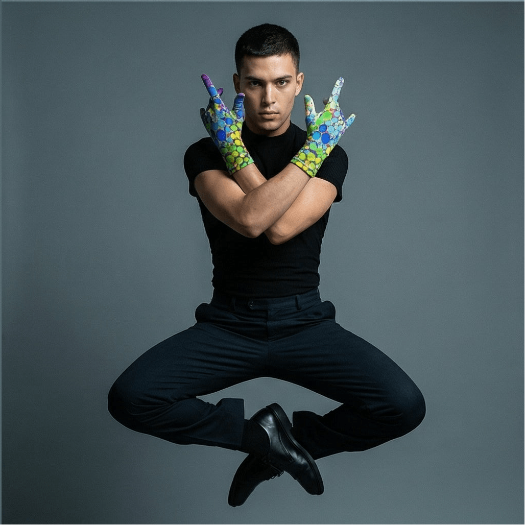 Maximalist Winter Gloves for Cold-Weather Self-Expressers — Abstract AOP Polar Fleece, Festival Winter Accessory, Bold Print Handwear