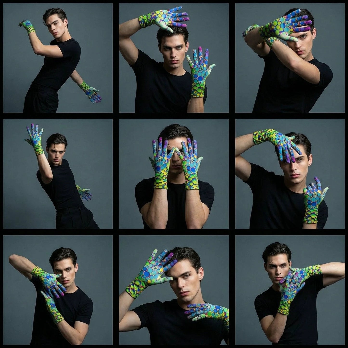 Maximalist Winter Gloves for Cold-Weather Self-Expressers — Abstract AOP Polar Fleece, Festival Winter Accessory, Bold Print Handwear