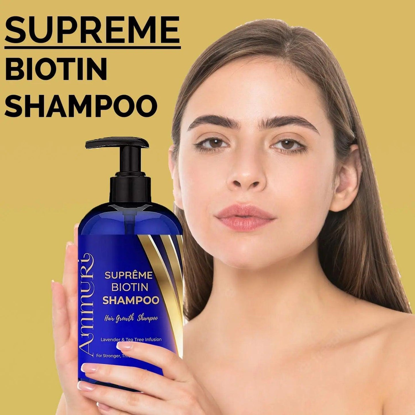 Ammuri Biotin Shampoo – DHT Blocker for Thicker Hair | Set of 2 x 473ml