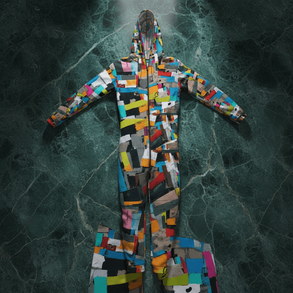 AOP Hazmat Suit Costume for Bold Festival and Event Dressers — All-Over Print Statement Costume, Rave Halloween Statement Suit