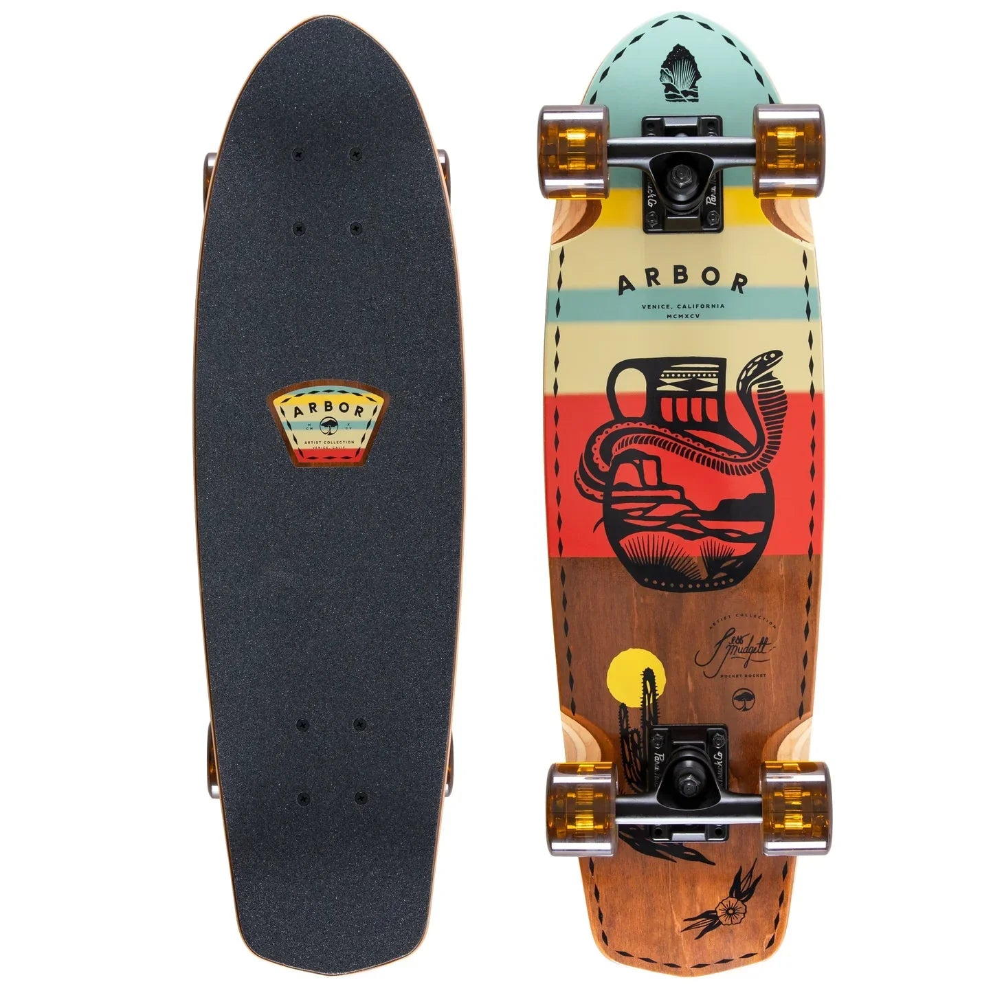 Arbor Pocket Rocket Artist Jess Mudgett Cruiser Complete - 27″