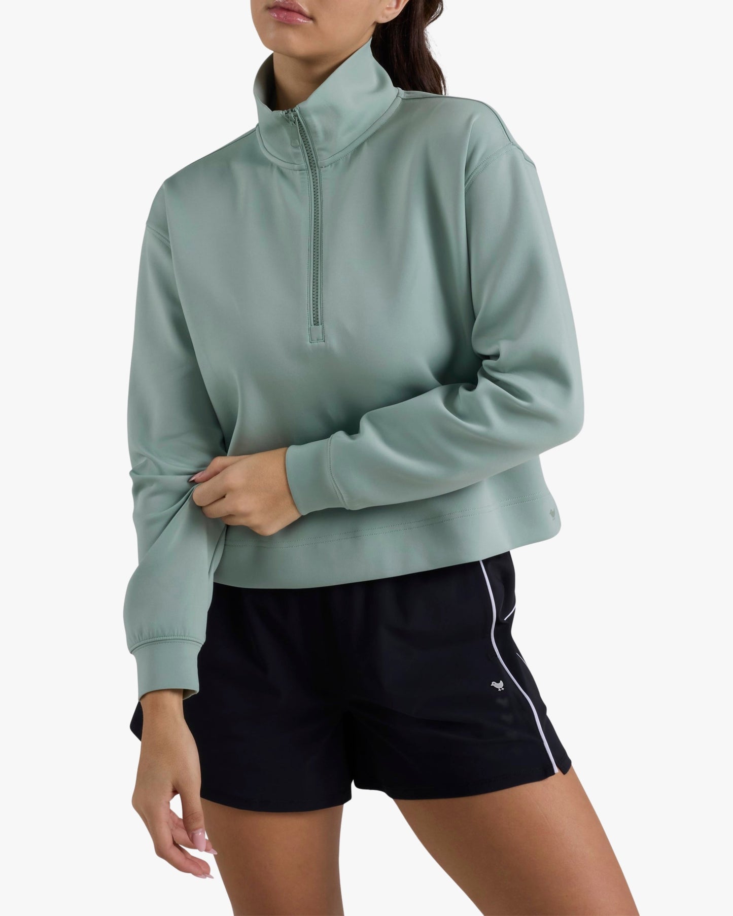 At Ease Quarterzip - Washed sage