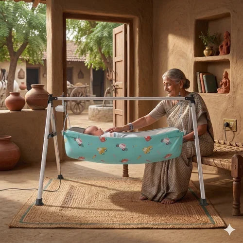 Automatic Electric Baby Cradle with Motor – Complete Set
