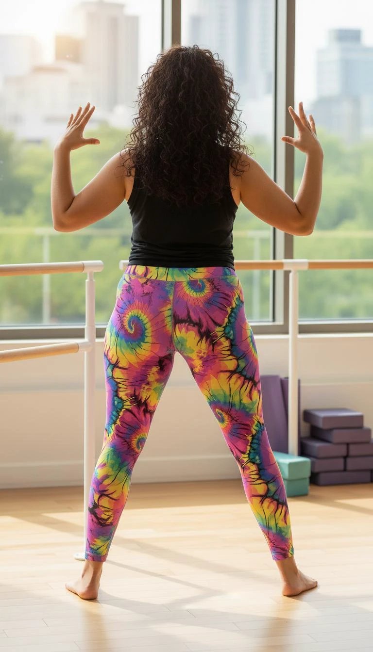 Prism Punch Tie-Dye Plus Size Leggings for Bold Fitness Dressers — Vibrant High-Waist Festival Activewear Pants