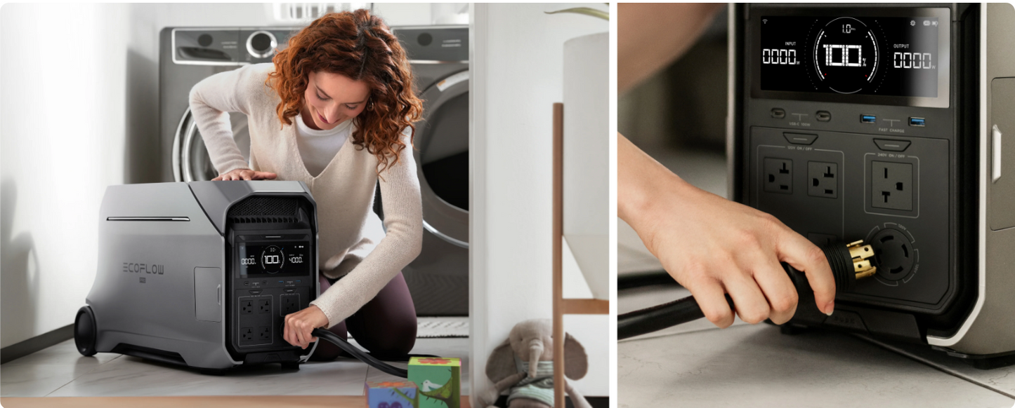 EcoFlow Delta Pro 3 Power Station Portable Home Battery Backup 220V Charging 80% In 1 Hour 4000W Up To 6000W With X-Boost Battery Backup Energy Storage