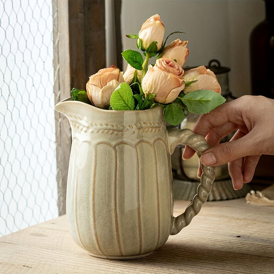 An Ancient Style Creative Twist Handle Pot - F3JI