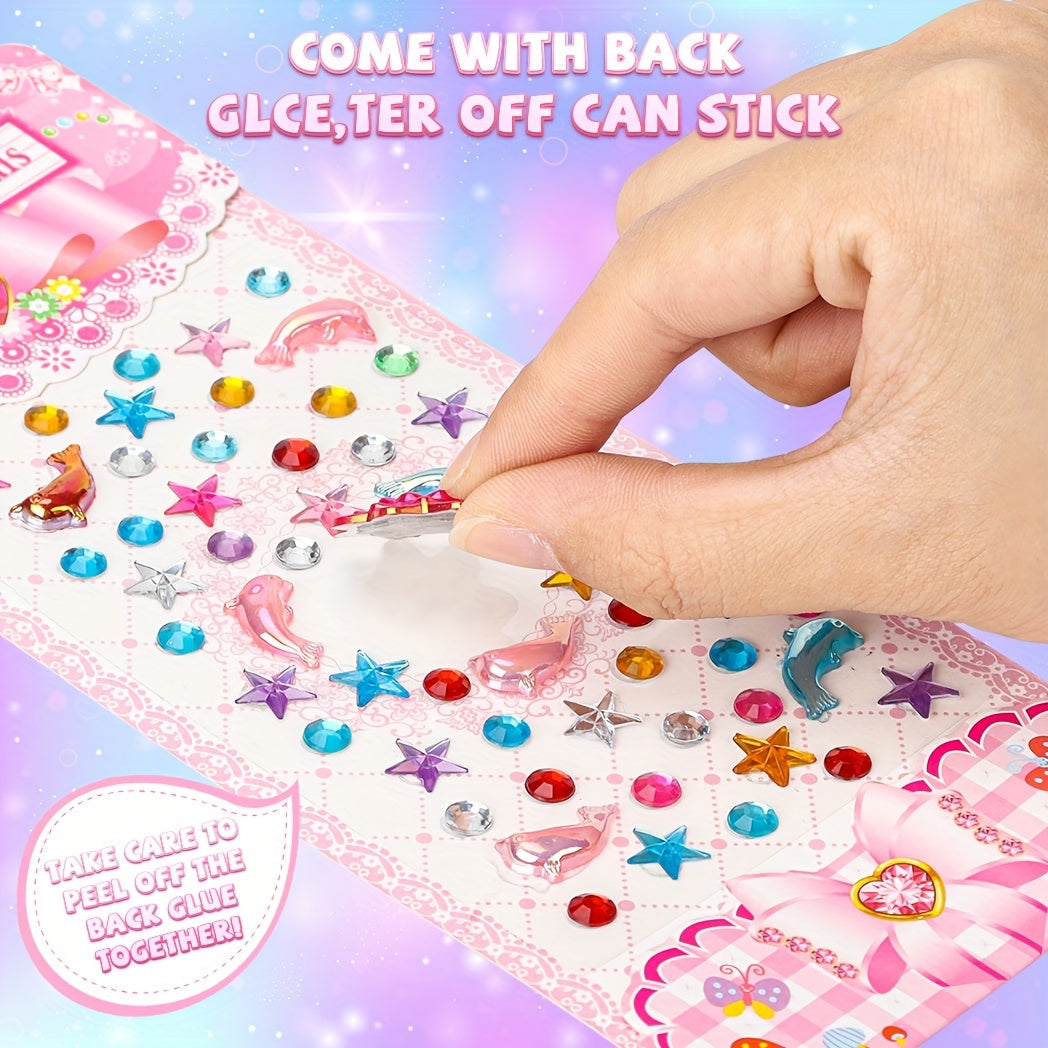 Youngsters' Doll Sports Car Model with DIY Gem Stickers TJR2D6C