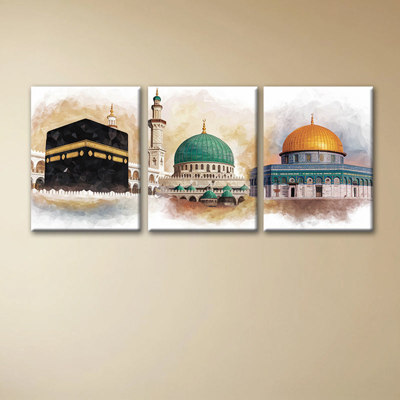 Religious Architecture Triptych- HMT24RR