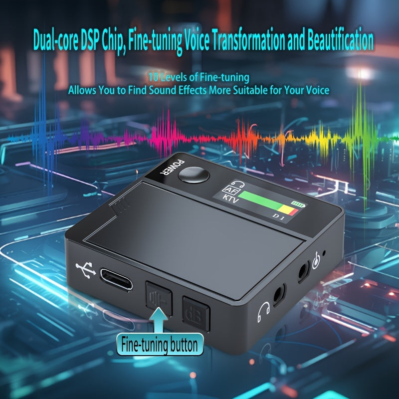 Sleek Voice Changer RealTime Modulation for Gaming  Streaming-H8M9