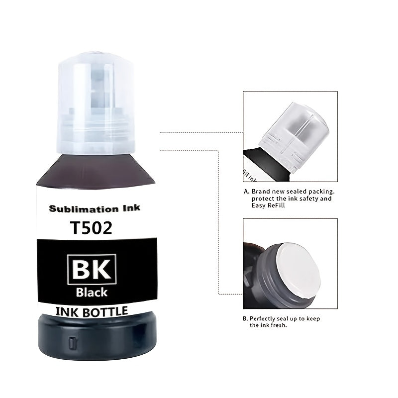EcoTank Epson Sublimation Ink Set Black  Color Recycled-WL4S