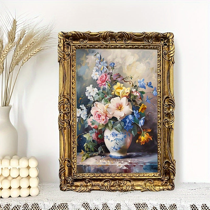 Vintage French Embossed Resin Photo Frame - L2EN