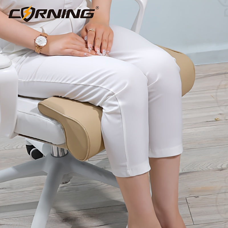 Ergonomic Car Seat Extender  Leather Leg Support Cushion-WX0J