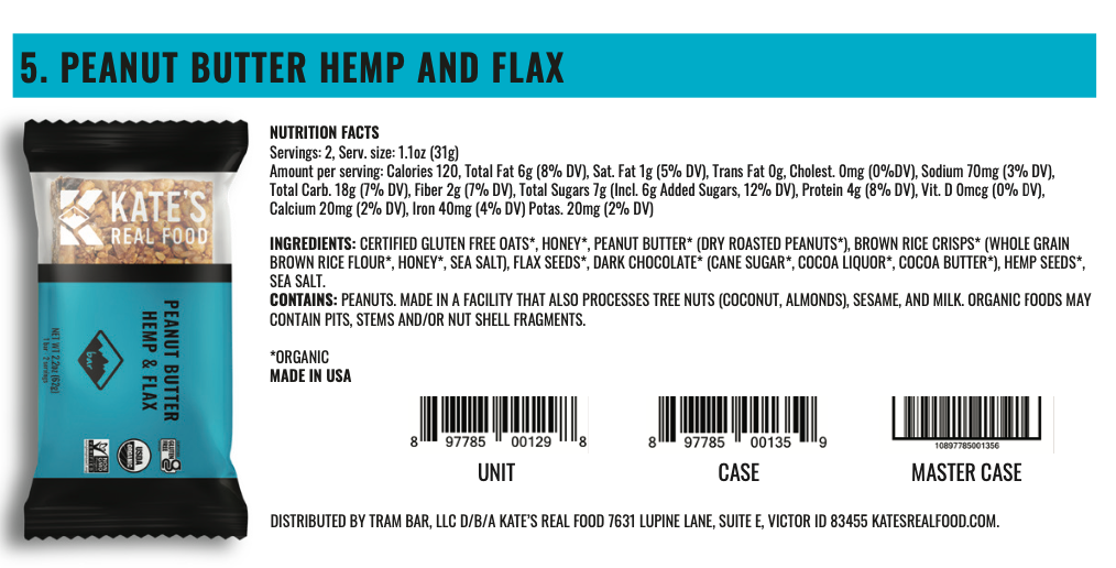 Kate's Real Food - Peanut Butter Hemp & Flax