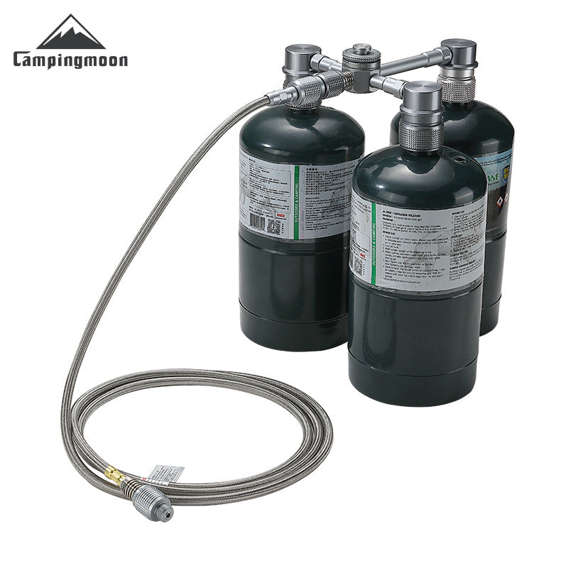 Campingmoon Z17-2M Canister Extension Hose Portable Lightweight Outdoor Camping Butane Extension Tube Flat Screw Threaded Tank Connector Pipe