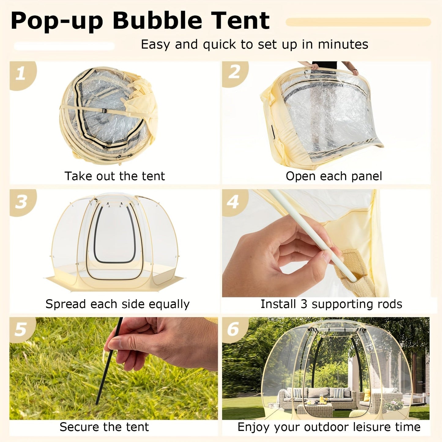 Pop Up Bubble Tent for 46 People-8XKN