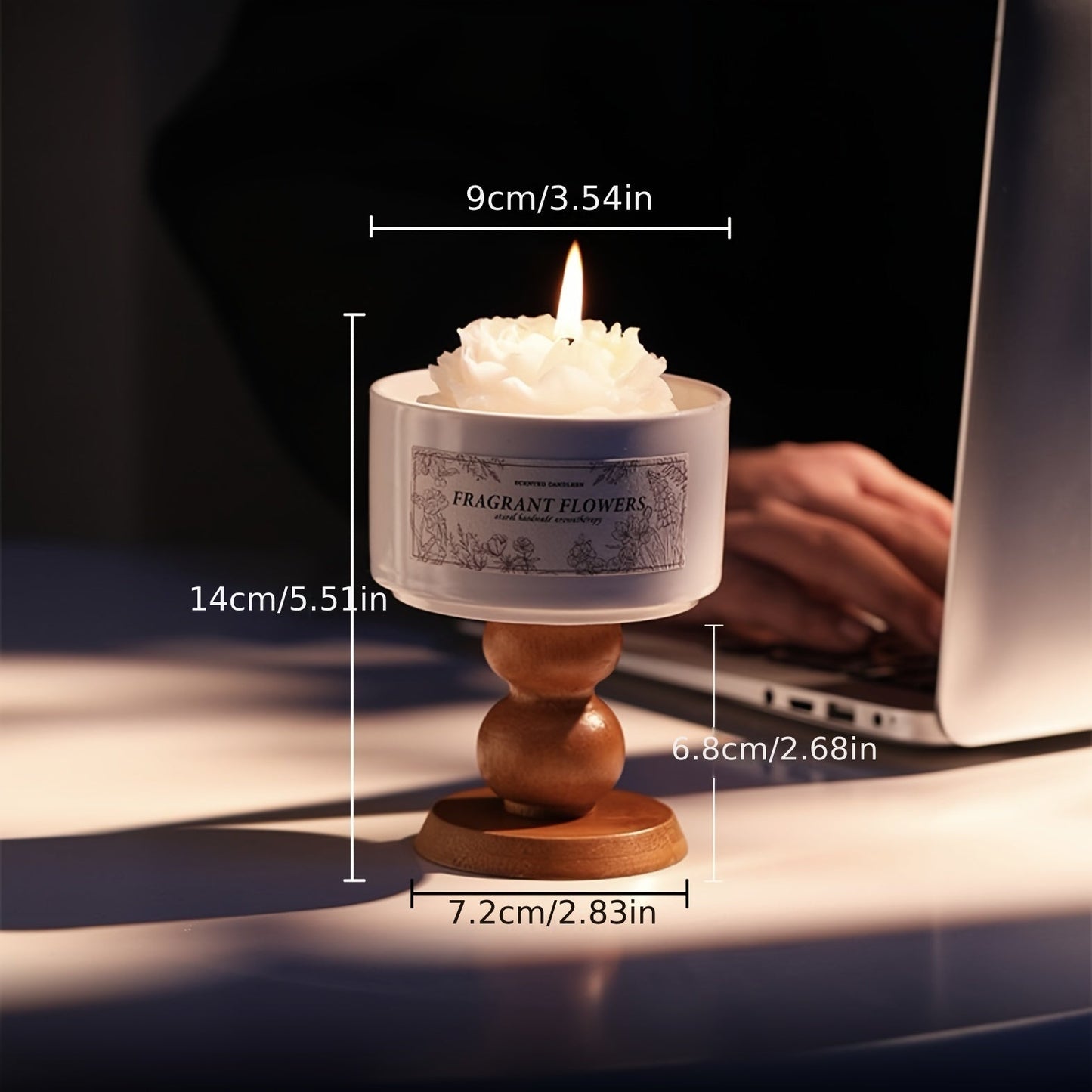 Luxurious Gardenia Candle 53oz Soy Wax  150 Hours Burn Perfect Gift-H7X4