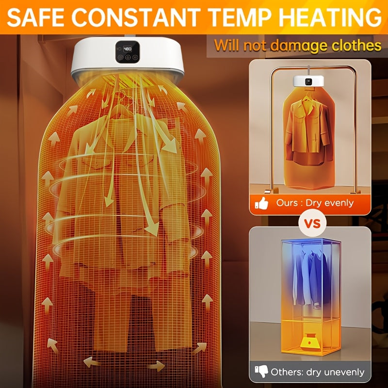 Portable Plug-In Clothes Dryer, Foldable Design TJR5M8P