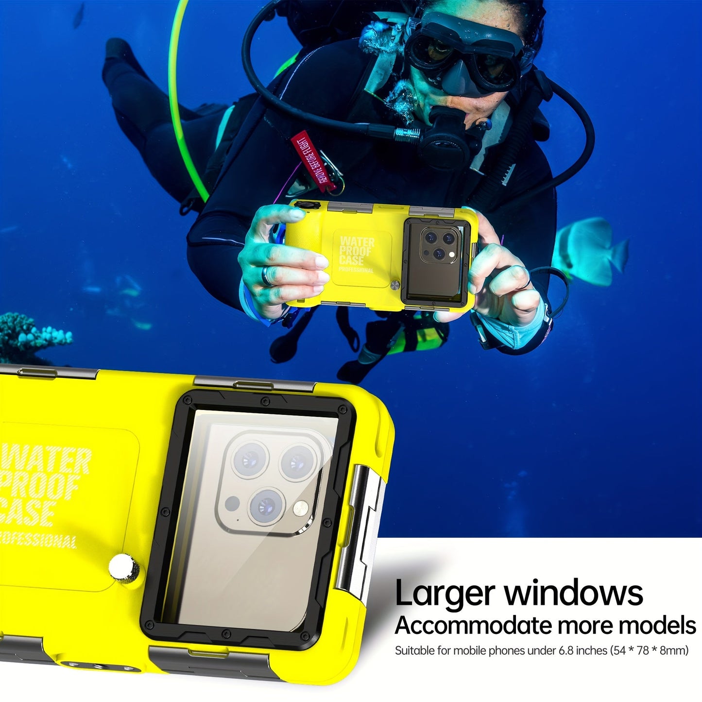 Durable 15m Waterproof Diving Phone Case with Lanyard-95OF