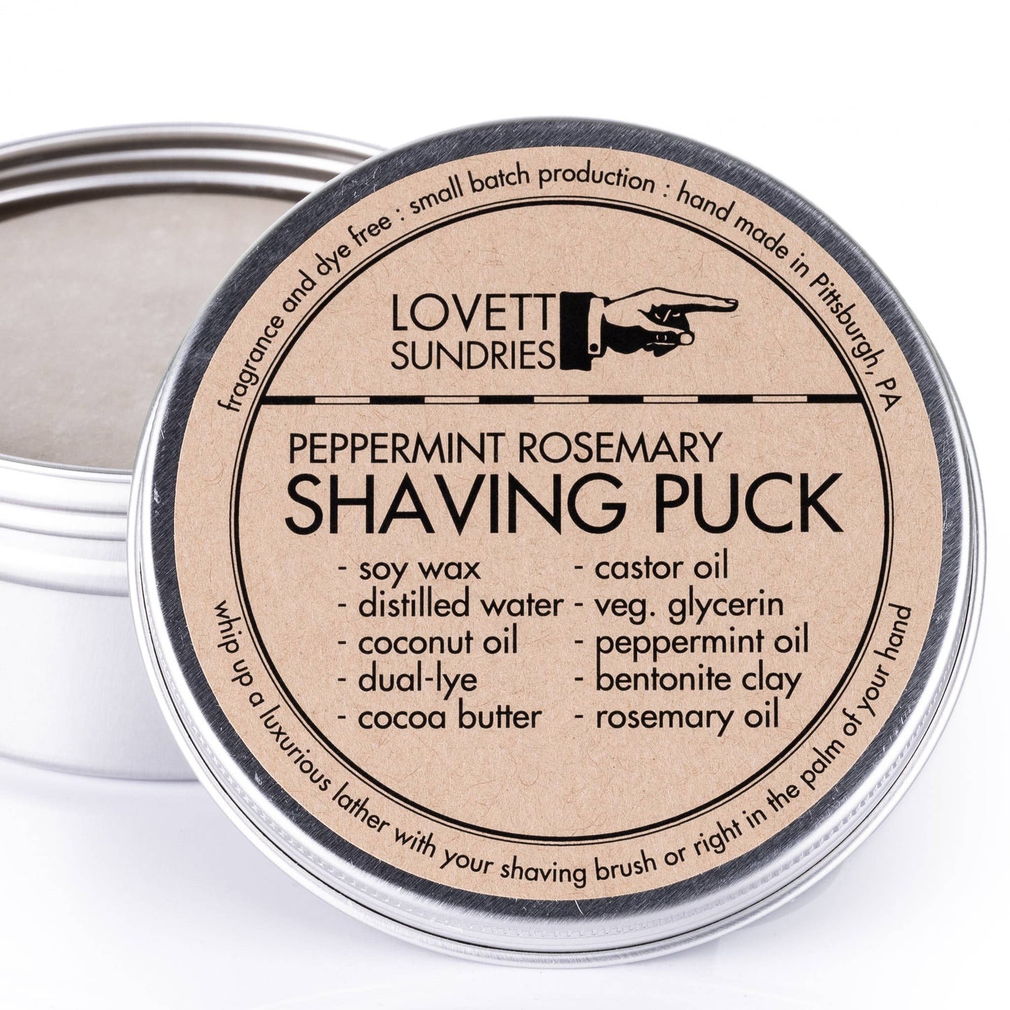 Lovett Sundries - Shaving Puck: Regular / Unscented