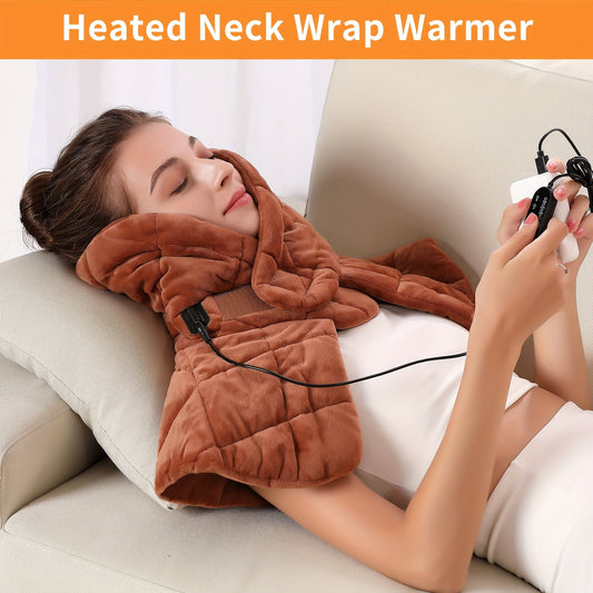 Heated Neck & Shoulder Wrap, USB Powered, Adjustable Heat – TJR3B5F