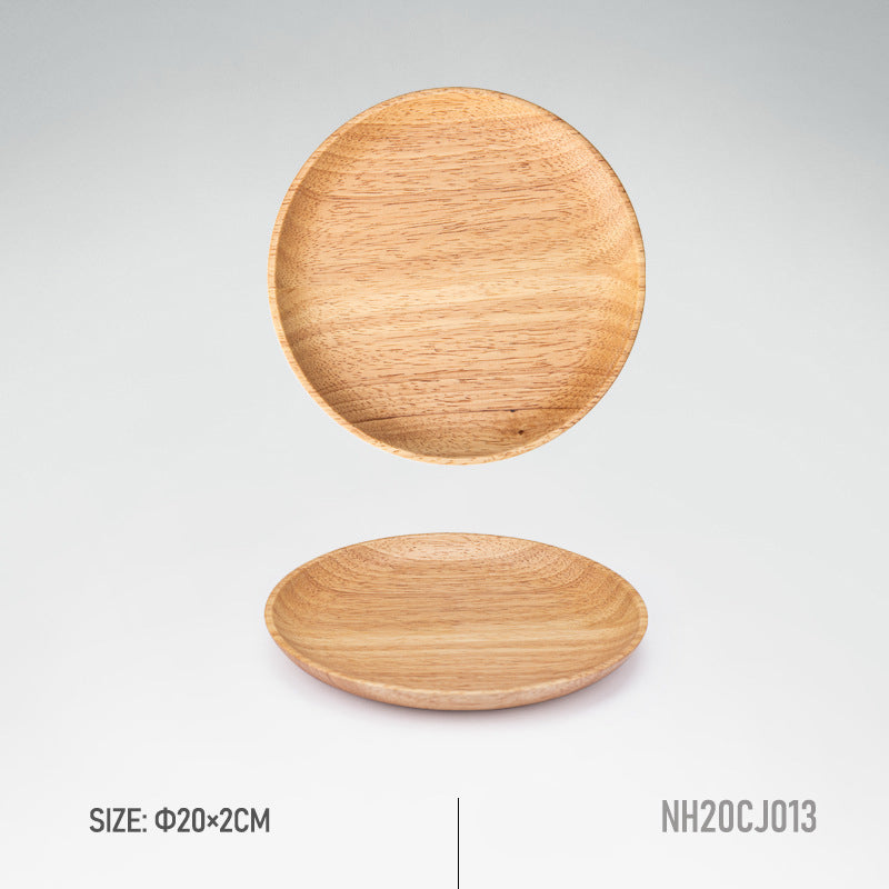Naturehike Solid Wood Dish Plate Outdoor Camping Plate Wooden Round Pan Fruit Dishes Saucer Tea Tray Dessert Dinner Plate Food Container Tableware