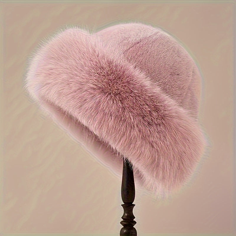 Women's Luxurious Faux Fur Bucket Hat - DJ20