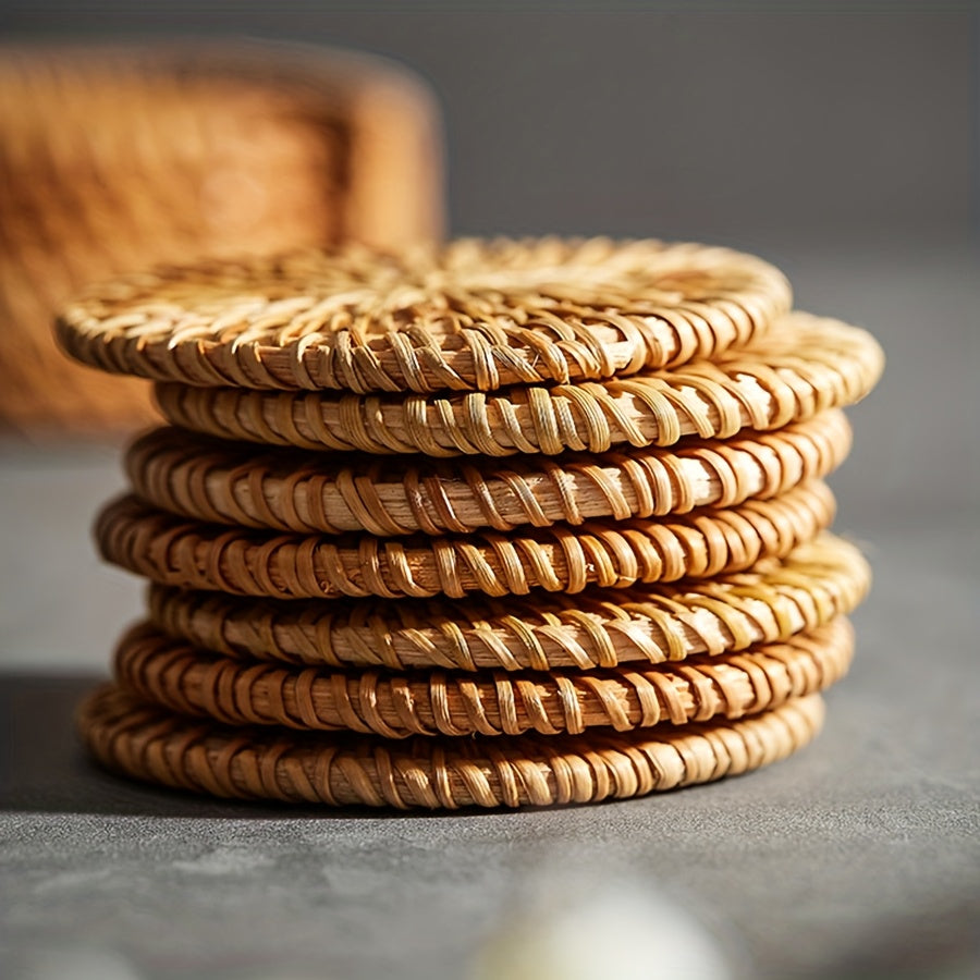 Handmade Rattan Coasters - H3NJ