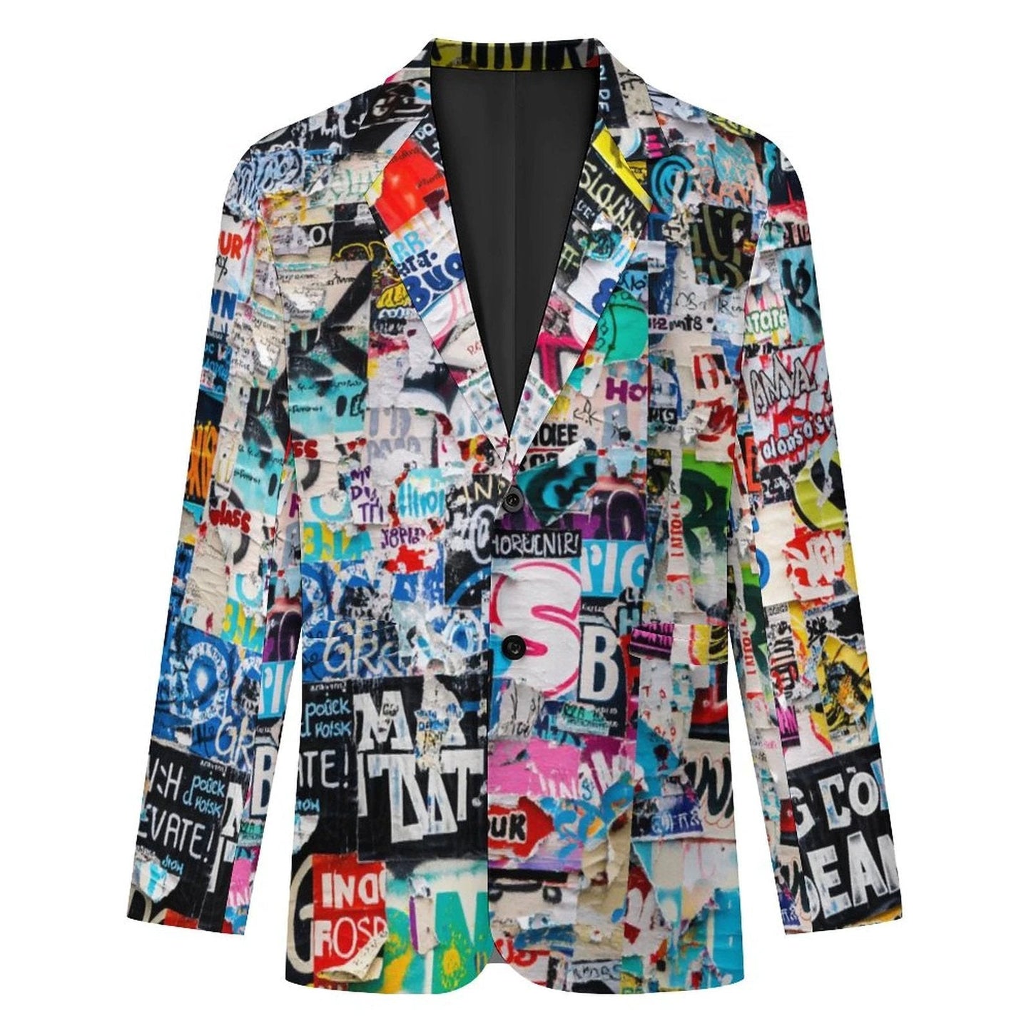 Articles, Articles AOP Graffiti Suit Jacket | 260gsm Two-Button Blazer for Professional Rebels (S–5XL)