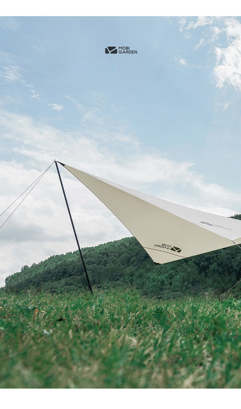 Mobi Garden Canopy Rod Support Portable Ultralight Thickened 4 Section Adjustable Awning Canopy Pole 210-260cm Length Lifting Rod Aluminum Alloy Outdoor Camping Equipment