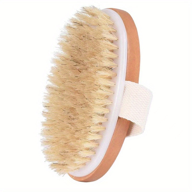 Natural Bristle Dry Brush for Exfoliation & Lymphatic Drainage - DIV0