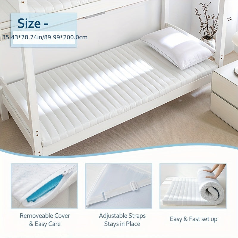 Memory Foam Mattress Topper Set with Cover - 7JG0