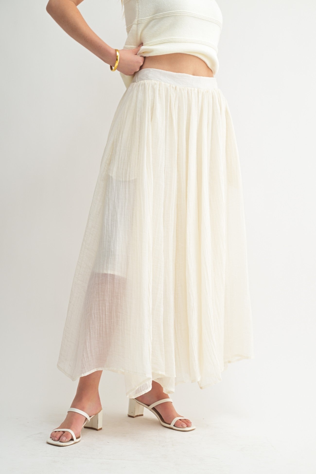 Naomi Crinkle Woven Maxi Skirt