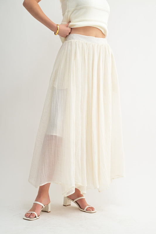 Naomi Crinkle Woven Maxi Skirt