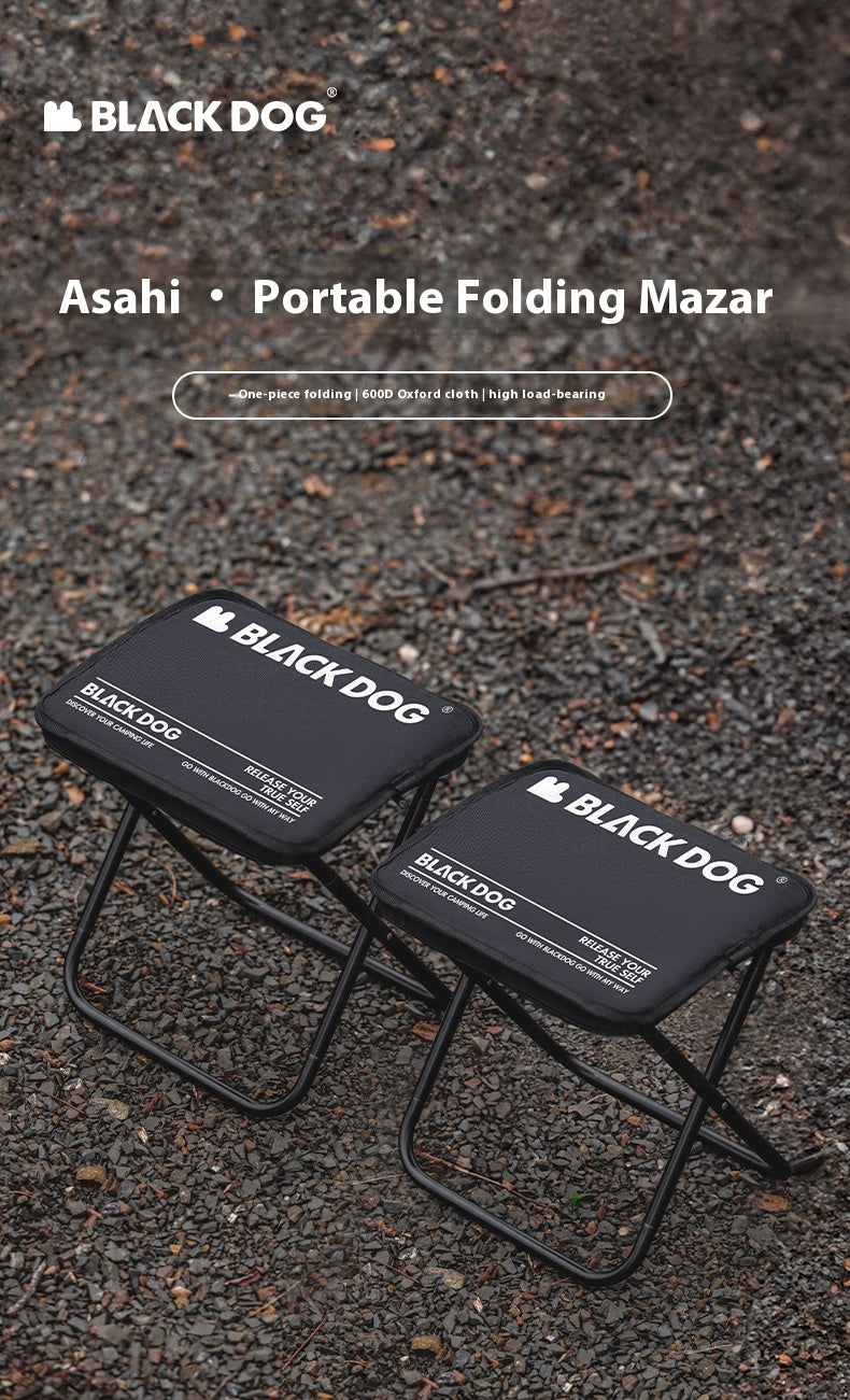 BLACKDOG Portable Folding Stool Ultralight Foldable Storage Seat Camping Fishing Mini Chair Outdoor Load 120kg 6061 Aluminum Alloy 600D Oxford Cloth